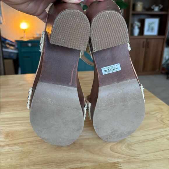 Plus Size Torrid Cream and Brown Platform Shoes with Comfort Design - Size 10.5W - Picture 4 of 10